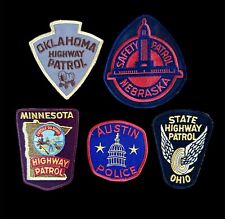 Vintage Highway Patrol Police Patch  Lot of 5~ OK MN NE OH & Austin Police picture