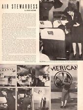 1940 American Airline Stewardess Joan Waltermire at work in a DC-3  032624 picture