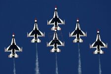 US AIR FORCE USAF Thunderbird F16s Delta formation 8X12 PHOTOGRAPH picture