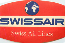 SWISSAIR ~SWISS AIRLINES~ Great Old Luggage Label, MINT CONDITION - c. 1955 picture