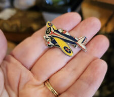 Red White Blue & Yellow  Boeing P-26A Peashooter  Airplane Lapel/Hat Pin picture