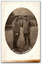 Germany Postcard The Emperor and Hindenburg c1910 Antique Unposted RPPC Photo picture