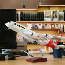 Qantas A380 Large Plane Model Led Cabin Lights & Wheels  A380  45Cm White Stand picture