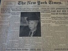 1953 MARCH 25 NEW YORK TIMES - QUEEN MARY DIES IN HER SLEEP - NT 6312 picture