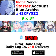 [Global] Blue Archive Starter Account 9x3* 26k+Pyroxene Wakamo #42KF picture