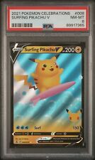 Pokemon Celebrations Surfing Pikachu V 008/025 PSA 8 Low Pop picture