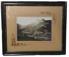 Austrian Alps Village B&W Photograph Weissenbach am Lech Framed Original 1900 picture