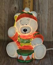 Brinns Drumming Bear With Working Light Kit Vintage Ceramic Christmas picture