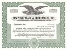 New York Track and Field Relays, Inc. - Stock Certificate - Sports Stocks & Bond picture