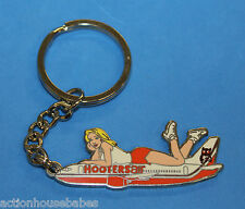 HOOTERS AIR GIRL AIRPLANE KEYCHAIN DEFUNCT AIRLINES / AIRCRAFT / PLANE  picture