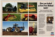 1990 Ford New Holland Equipment -  2 Page Print Advertisement (11in x 16in) picture
