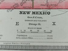 Vintage 1883 NEW MEXICO Map 11