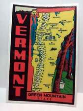 Vermont Vintage Style Travel Decal / Vinyl Sticker, Luggage Label picture