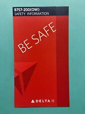 2014 DELTA AIRLINES SAFETY CARD--757-200OW picture