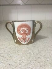 Vintage Grays Pottery Mottahedeh copper Luster Patriotic Eagle 2 Handled Cup picture