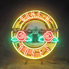 Guns N Roses Glass Neon Light Sign Bar Party Artwork Visual Wall Sign 20