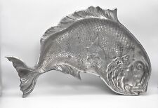 Vintage Metal Fish Platter Cast Aluminum Made In India 20.5