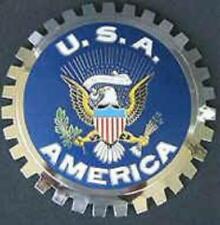 UNITED STATES SEAL (BLUE) CAR GRILLE BADGE - AMERICAN EAGLE BADGE - USA picture