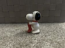 1958 Vintage Peanuts Snoopy with Wreath Ceramic Christmas Ornament picture