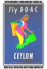 11x17 POSTER - 1953 Fly BOAC Ceylon picture