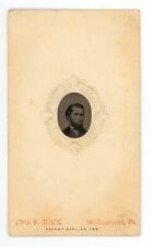 CIRCA 1860'S Paper Framed TINTYPE Handsome Man Shenandoah Beard Williamsport, PA picture