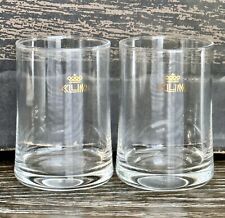Vintage KLM Dutch Airlines Clear Shot Glass Crown Logo Rare picture