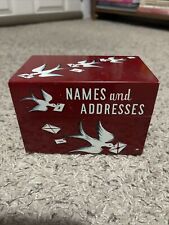 1954 Mayfair Creations Tin Name & Address Organizer Box VTG  picture