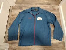 Vintage Hamms Beer Blue Zip Delivery Driver Jacket 40R Unitog Union Made In USA picture