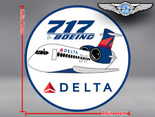 DELTA AIR LINES ROUND PUDGY BOEING B717 B 717 DECAL / STICKER picture