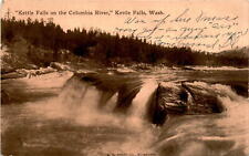 Kettle Falls, Columbia River, Washington, Native American tribes, Postcard picture