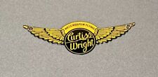 VINTAGE CURTISS WRIGHT WINGS PLANE PORCELAIN SIGN CAR GAS OIL TRUCK picture