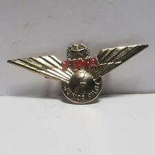 Trans world Airlines TWA wings badge stampe metal embossed globe junior pilot picture