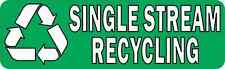 10in x 3in Single Stream Recycling Vinyl Sticker picture