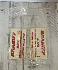 Vtg Braniff A320 Airbus Luggage Tag lot of 2 picture