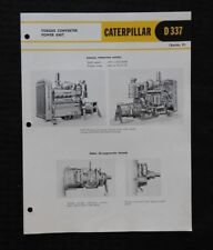 1956 CATERPILLAR D337 SERIES F TORQUE CONV DIESEL ENGINE SPECIFICATION BROCHURE picture