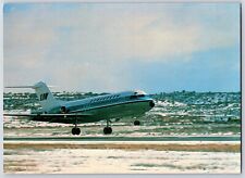 Airplane Postcard Swedish Linjeflyg Airlines Fokker F-28 BN6 picture