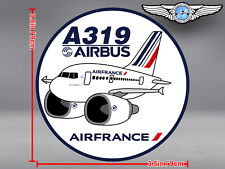 AIR FRANCE PUDGY AIRBUS A319 ROUND DECAL / STICKER picture