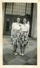 40's 50's WOMEN Vintage FOUND PHOTO Black+ White Snapshot ORIGINAL 211 LA 85 K picture