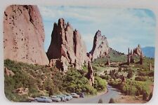 Vintage Postcard Garden Of The God's Colorado Springs 1962 Old Cars picture