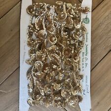 3 Yards Vintage Trims Edging , Franken Trimming Co, NY, Gold Sequins NEW picture