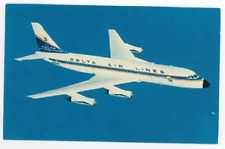 Delta Convair 880 Postcard - Vintage 1960's Delta Airlines DAL Jet Airplane DL picture