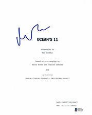 MATT DAMON SIGNED 'OCEANS 11' FULL SCRIPT SCREENPLAY AUTHENTIC AUTO BECKETT BAS picture