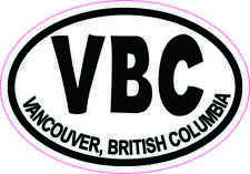 3 x 2 Oval VBC Vancouver British Colombia Sticker Car Truck Vehicle Bumper Decal picture