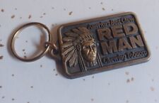 Vintage Red Man Chewing Tobacco Brass Keychain 1988  picture