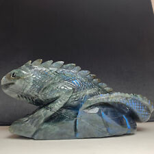 767g Natural Crystal Specimen ,labradorite. Hand-Carved. Exquisite lizard. GIFT picture