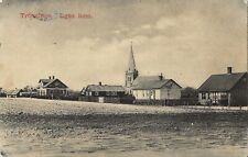 Postcard Sweden Trönninge Halmstad Municipality Halland County 1910 Homes Church picture
