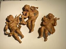 VINTAGE CHERUB Wall HANGING ANGELS Ornaments MADE IN ITALY Set Of 3 picture