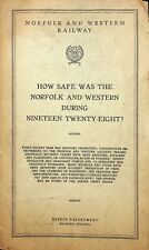 1928 Norfolk & Western RR Co. HOW SAFE WAS NORFOLK & WESTERN DURING 1928? -E13D picture