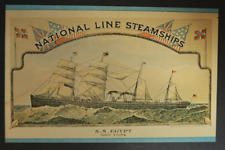SS Egypt National Line Steamships Postcard Ocean Liner Boat Ship Oceanic Society picture