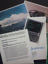 5/86 pub sperry efis FMS avionics delta air lines airliner md-88 original ad picture